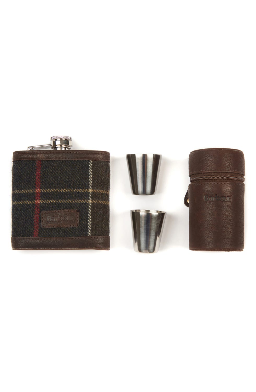 Tartan Hip Flask & Cups Set