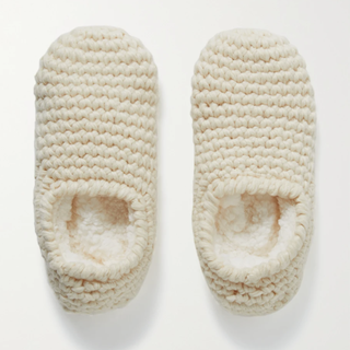 Fleece lined knitted socks