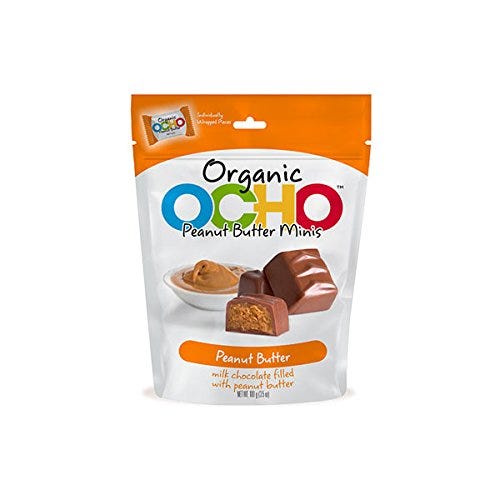 Organic Dark Chocolate Peanut Butter Minis Pouch – OCHO Organic Chocolate  Candy