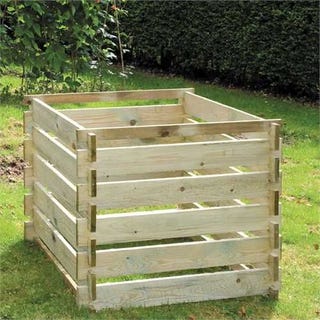 Wooden compost bin