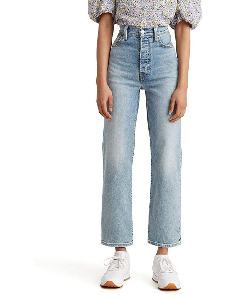Bloomingdales Women Clothing Jeans High Waisted Jeans Barbara High Rise Straight Leg Jeans in Royalty 