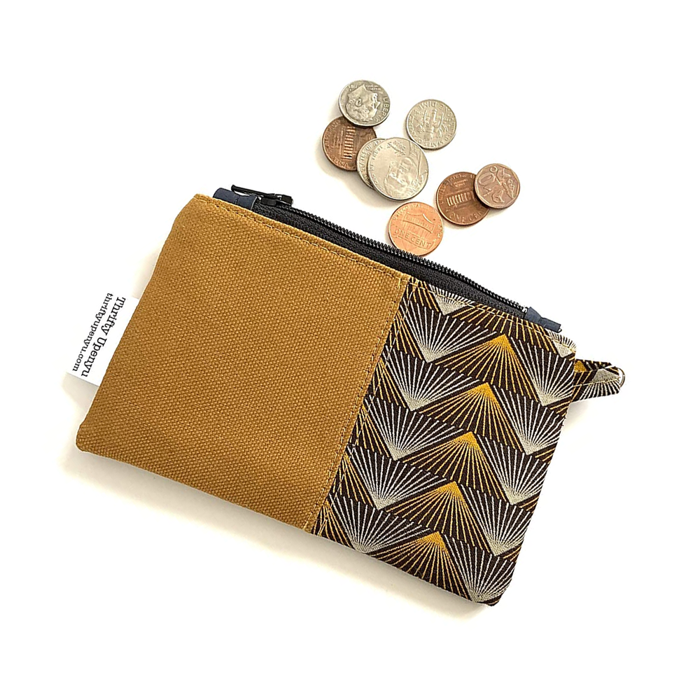 Shweshwe Small Zipper Coin Pouch