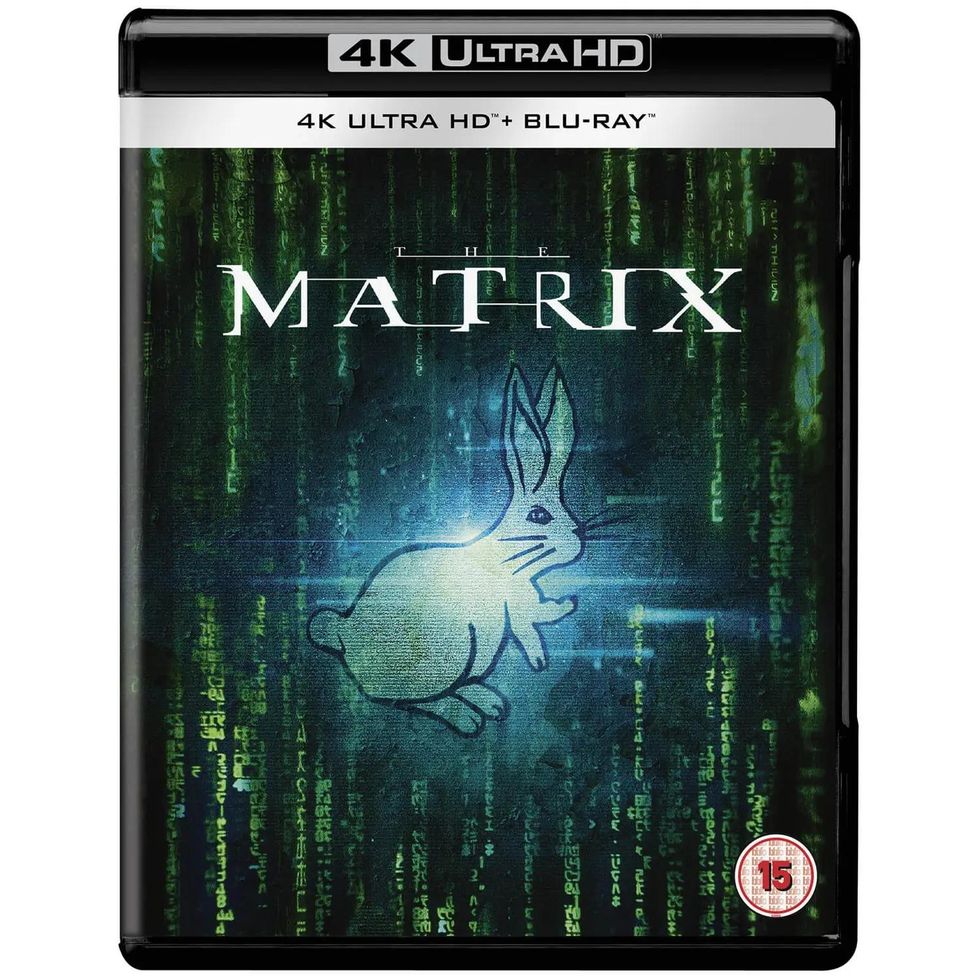 The Matrix 4K UHD and Blu-Ray with rabbit artwork