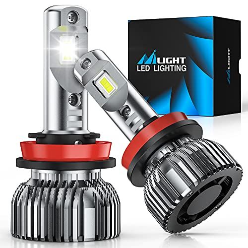 Nilight H11/H9/H8 LED Headlight Bulbs, H11 Low Beam Headlight Bulb 6500k H11 LED Bulb Cool White IP67