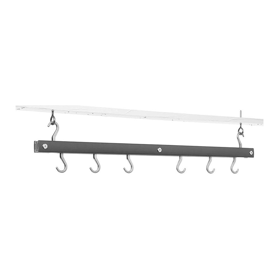 Sorbus Ceiling Mounted Pot Rack with Hooks ,Chrome