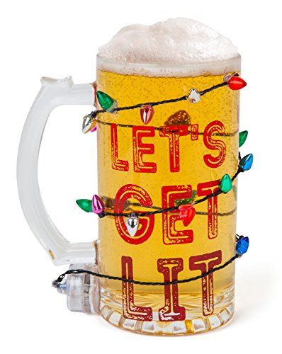Get Lit LED Holiday Beer Glass