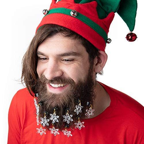 Snowflake Christmas Beard Ornaments