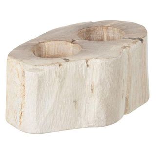 White forest candle holder