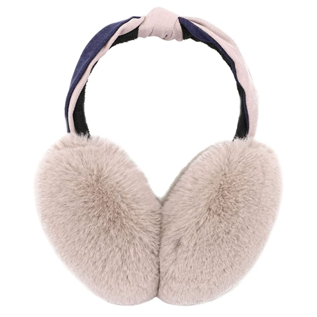 Womens Girls Fluffy Earmuffs Adjustable Winter Outdoor Ear Warmers