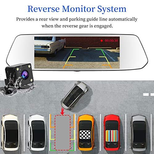 Sensores de aparcamiento delanteros y traseros del coche. sistema de  asistencia al estacionamiento de vehículos. dibujo de croquis moderno.