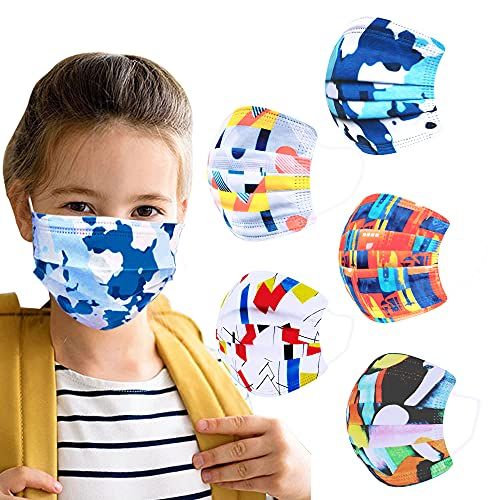 Sheal 100PCS Kids Disposable Face Masks
