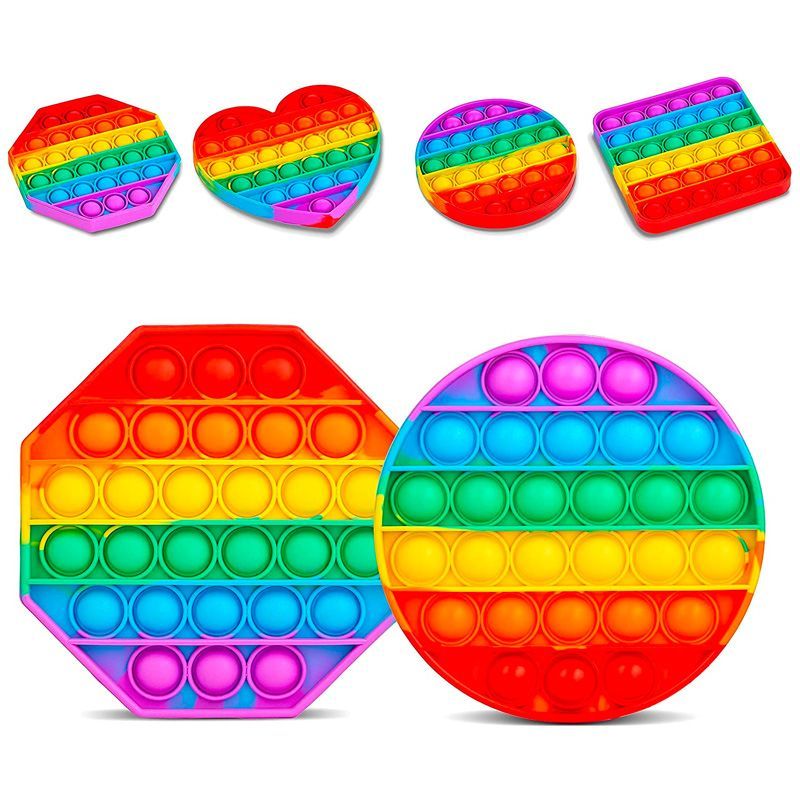 4-Pack Pop-It Rainbow Fidget Toys