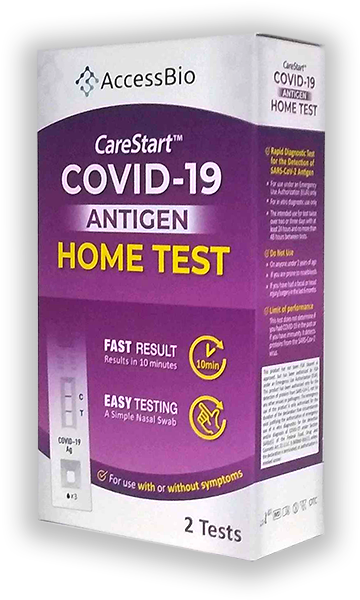 AccessBio CareStart COVID-19 Antigen at Home Test Kit