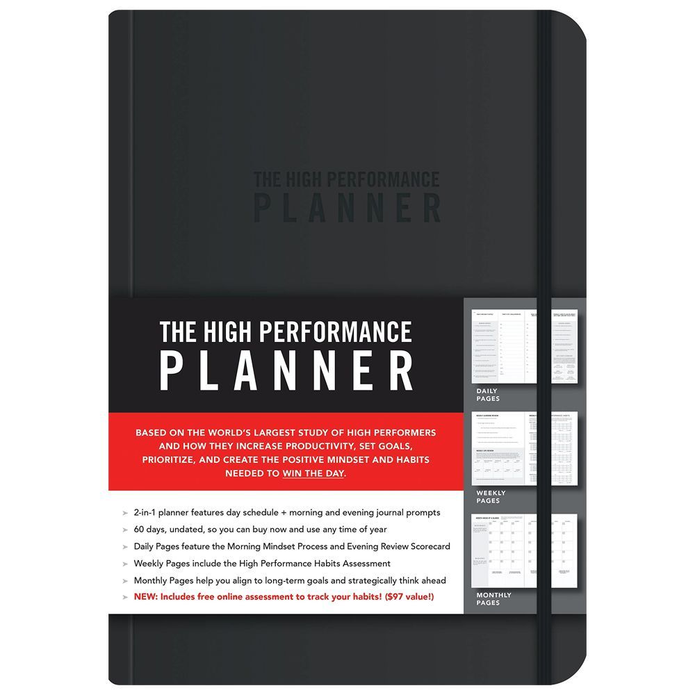 Undated Academic Daily Planner Hardcover Agenda Calendar Monthly & Weekly