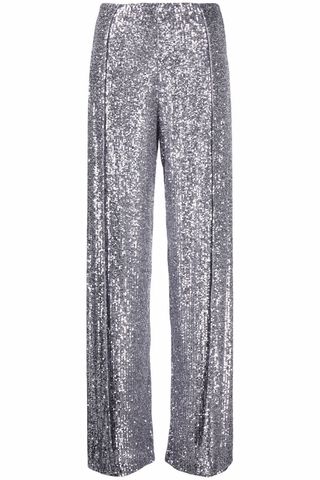 Sequined Wide Leg Trousers