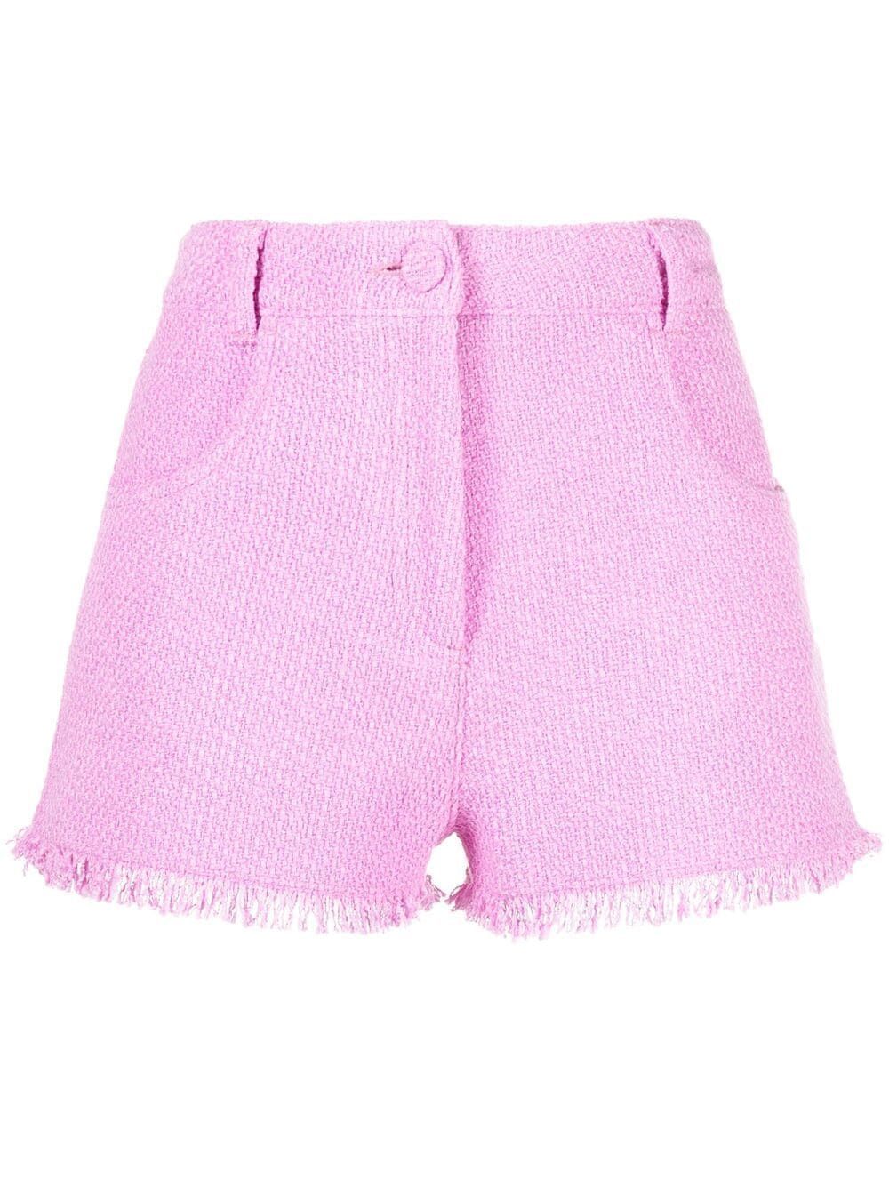 Mindy's Fringed-Edge Tweed Shorts