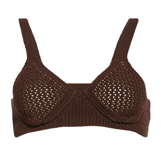 Isa Boulder Bra Top, Size Medium in Chocolate at Nordstrom