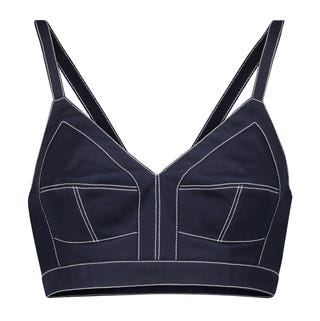 Cotton gabardine bralette