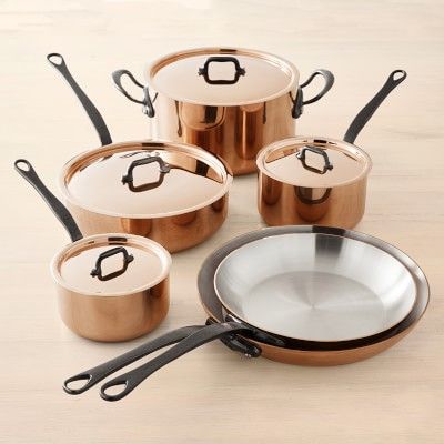 Steel Square 10-Piece Nonstick Copper Frying Pan & Cookware Set
