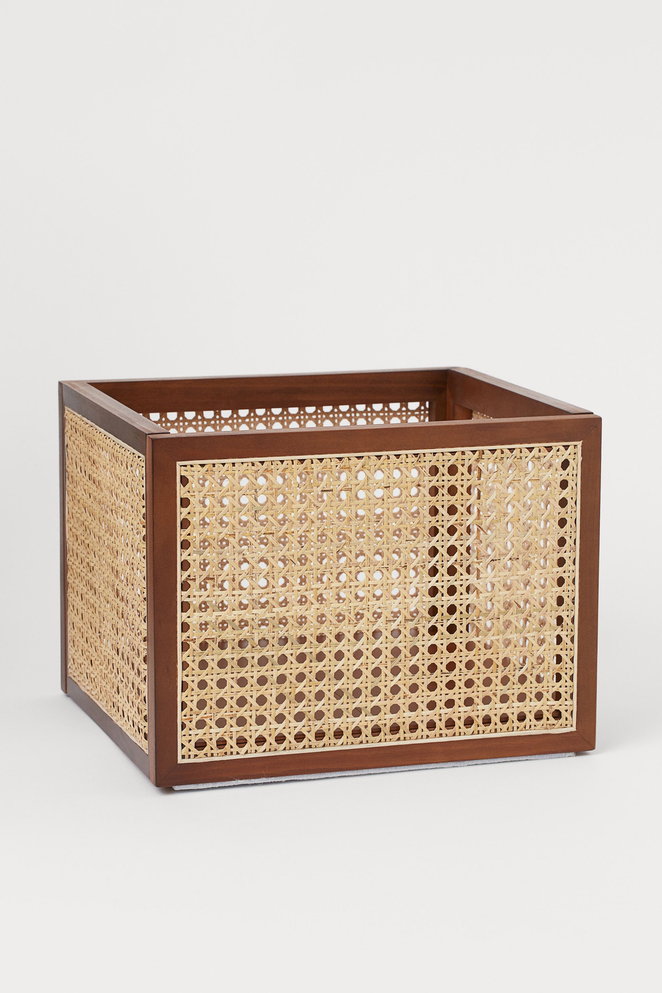 Rattan storage basket