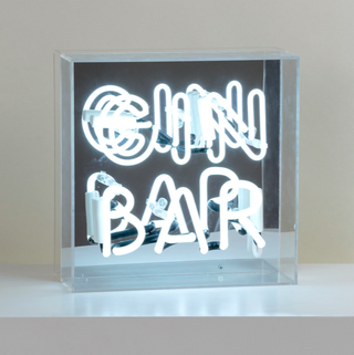 Gin Bar White Neon Sign