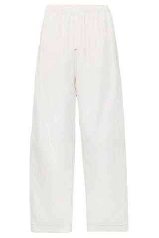 Silk-Charmeuse Wide-Leg Pants