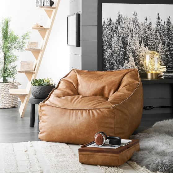 leather bean bag couch