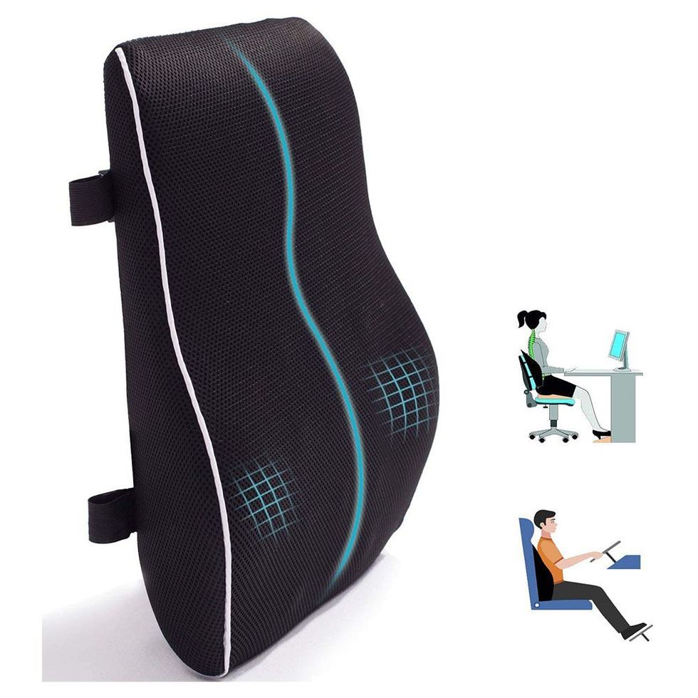 This $30 lumbar pillow is perfect for work and travel