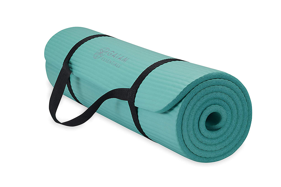 Review: Gaiam's Extra-Thick Yoga Mat Saves My Knees During Workouts