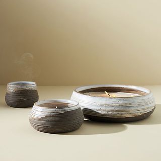 Amber Lewis for Anthropologie Ribbed Ceramic Candle