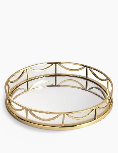 Deco Round Mirror Tray