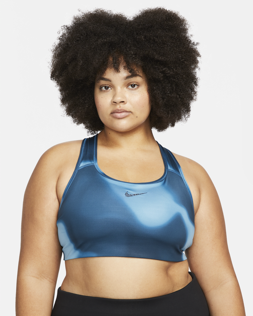Nike Swoosh Medium Support Padded Sports Bra Plus Size 'White