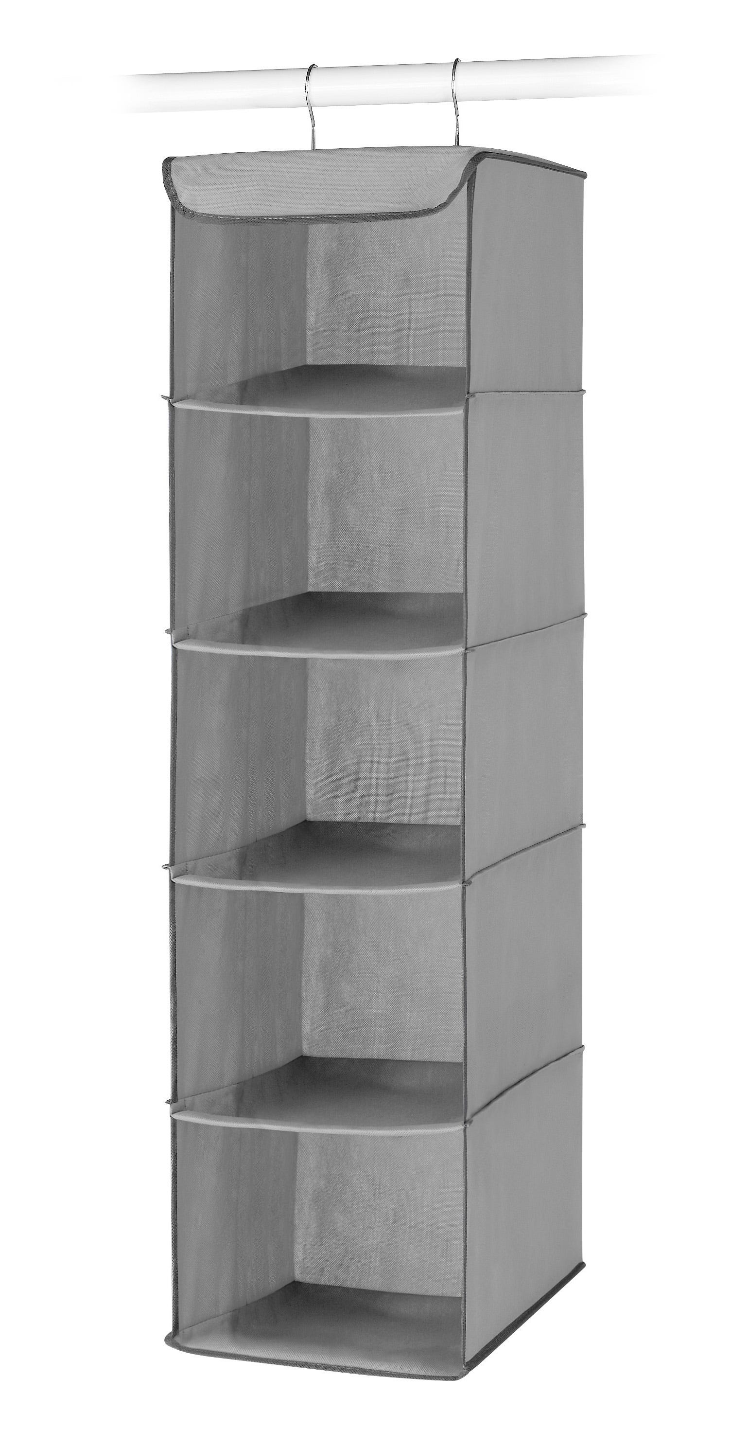 SimpleHouseware Hanging Closet Organizers Storage, 6 Shelves, Gray