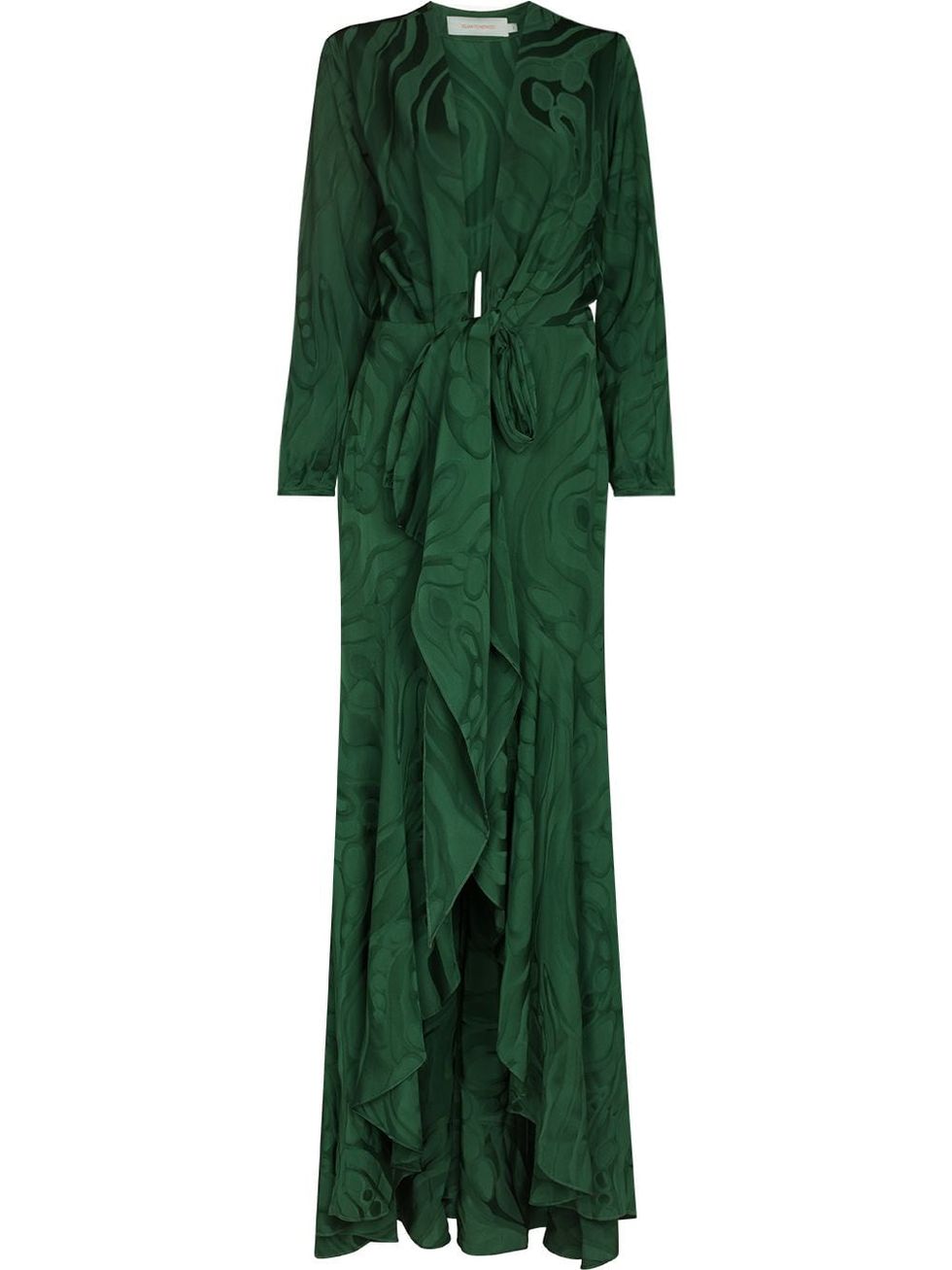 Albarella Long-Sleeved Jacquard Gown