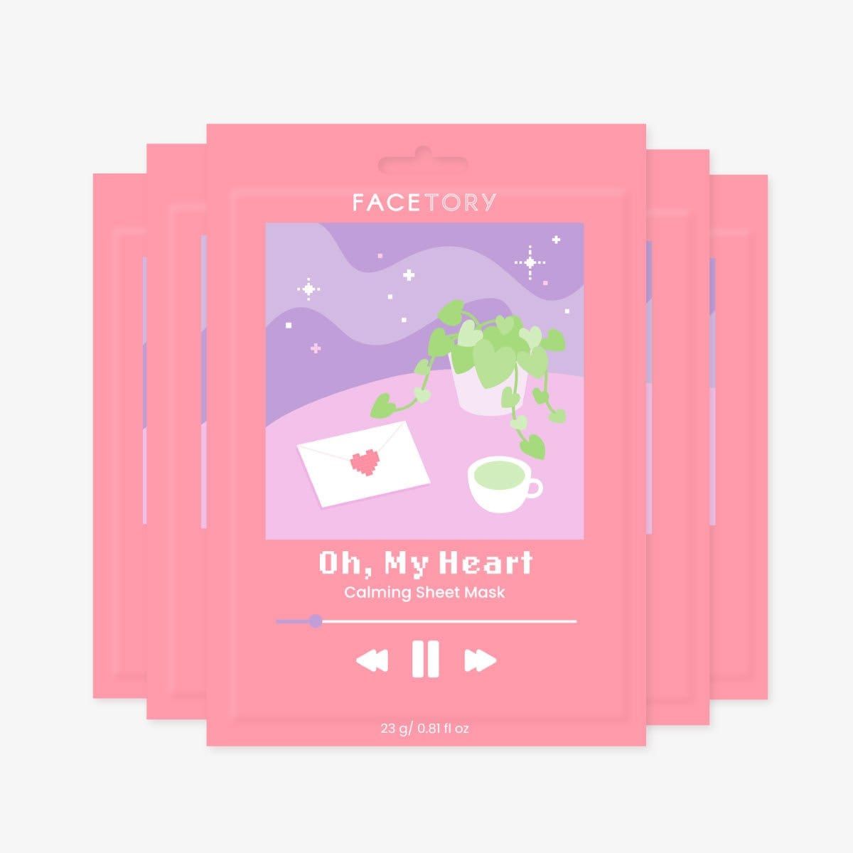 Oh, My Heart Calming Sheet Masks (Pack of 10)
