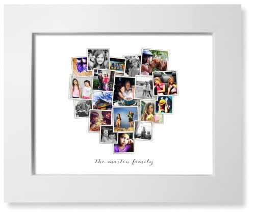 Tilted Heart Collage Art Print