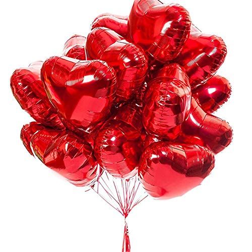 Heart Shape Foil Mylar Balloons
