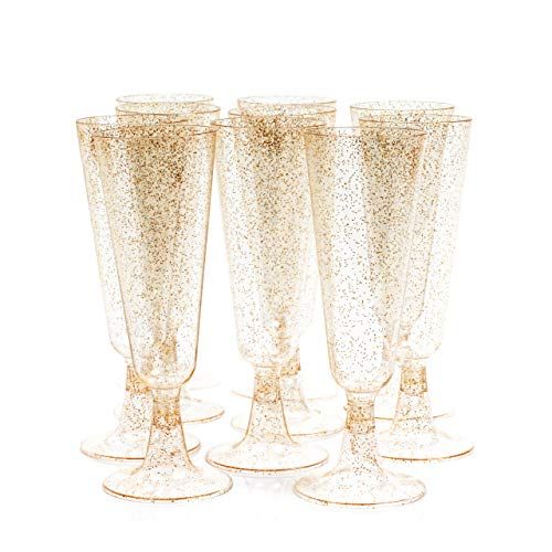 Flute Brindisi in Vetro Bicchiere da Champagne Gadget Festa di Compleanno Quarantenne Partycolarità Flute Champagne 40 Anni Glitter 