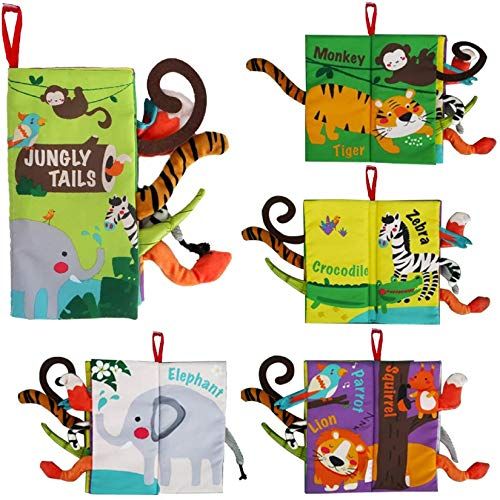 Richgv Libros suaves para bebés de 0 a 3 a 6 a 12 meses libros interactivos  de tela 3D para bebés regalos de juguetes para recién nacidos libros de