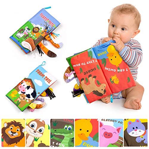 Richgv Libros Bebé, Libro Texturas Bebé Libro Suave para Bebés con