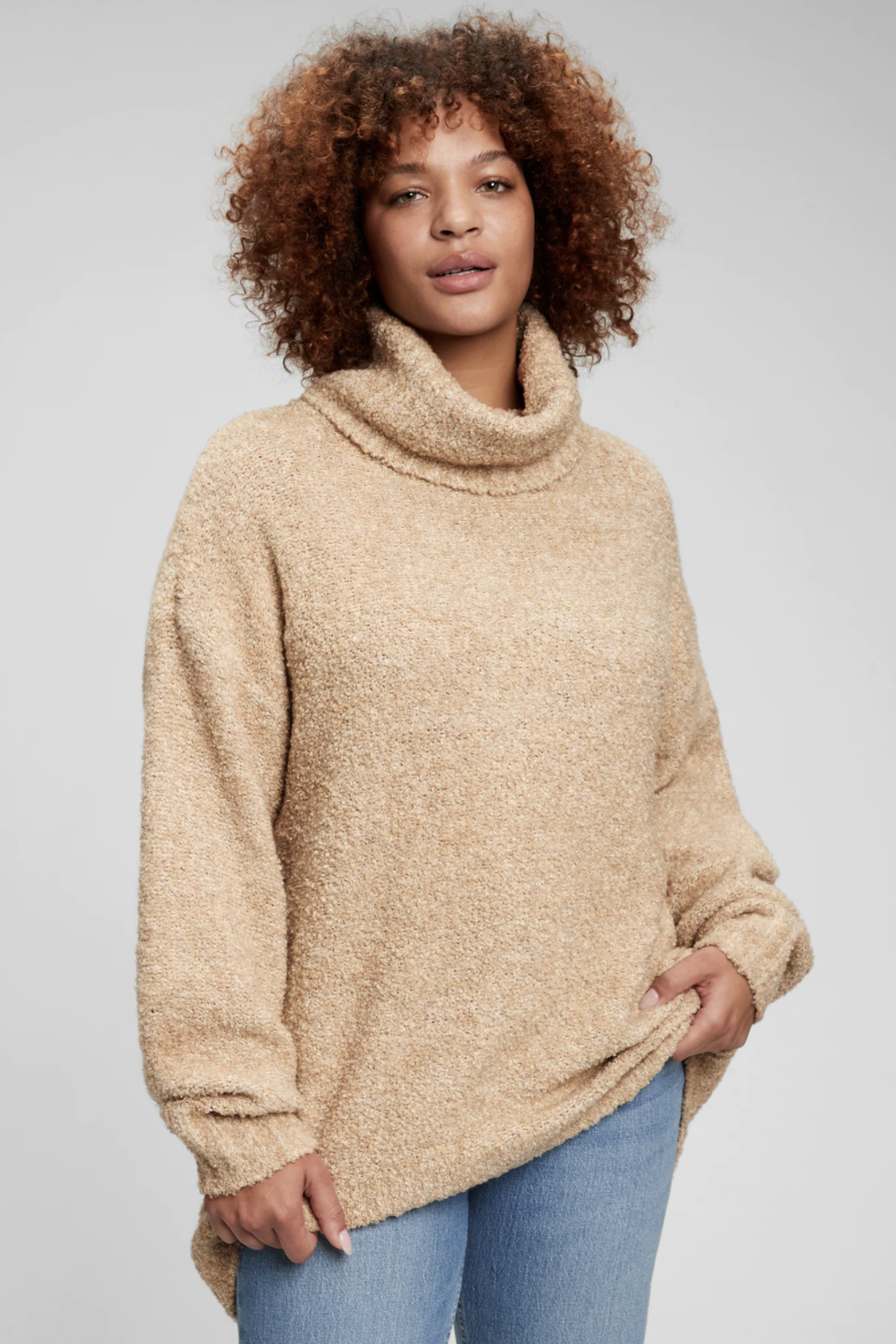 The Gap Cozy Boucle Cowl Neck Sweater
