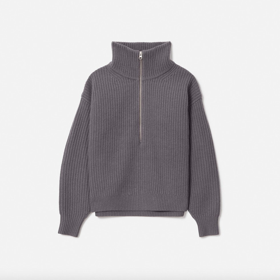 Felted Merino Half-Zip Sweater