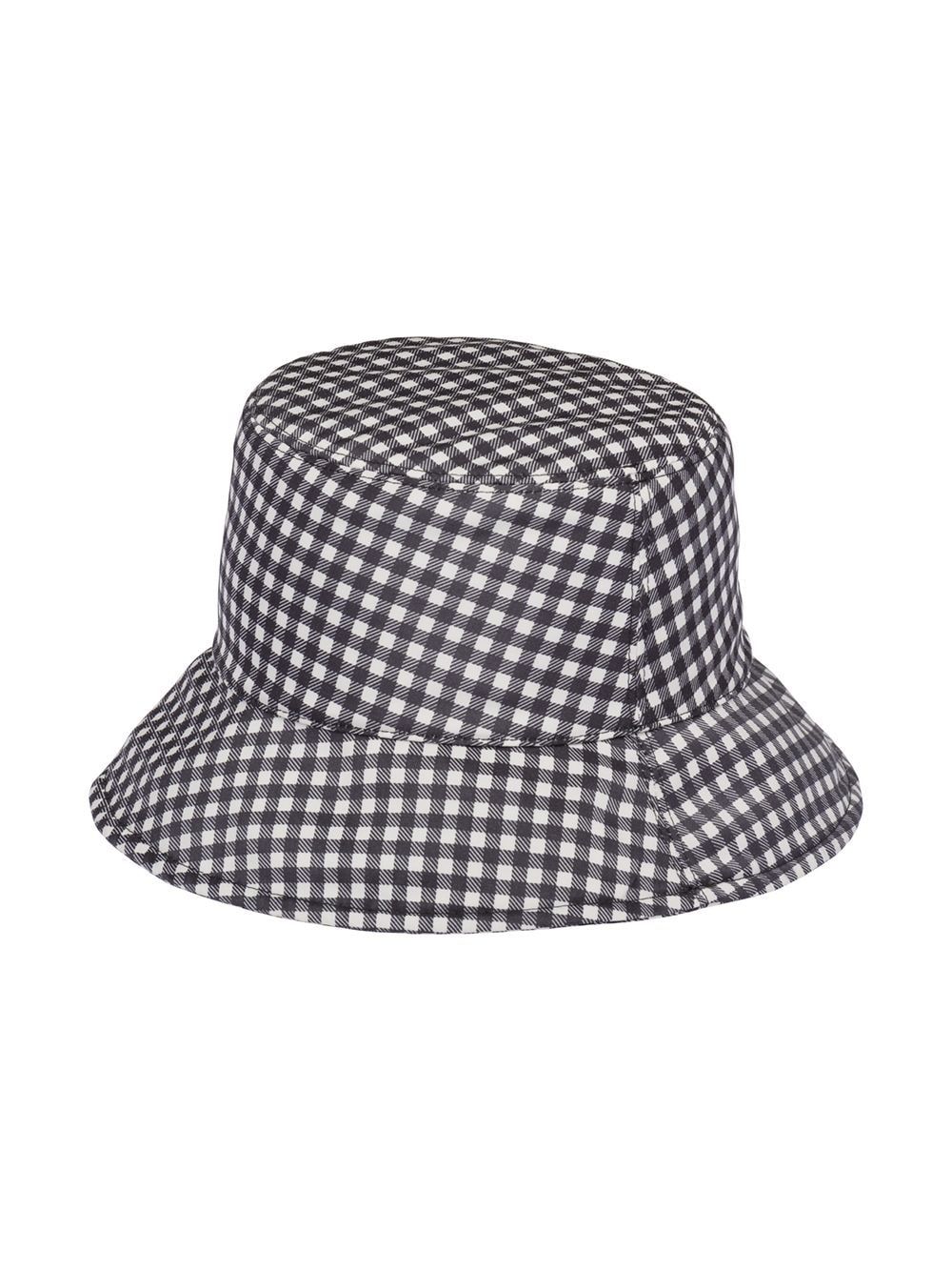 Gingham-Pattern Bucket Hat