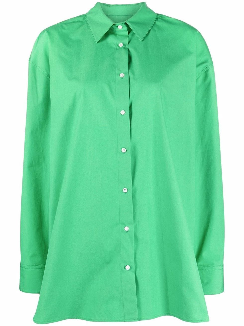綠色系穿搭單品推薦：Loulou Studio寬版棉質襯衫