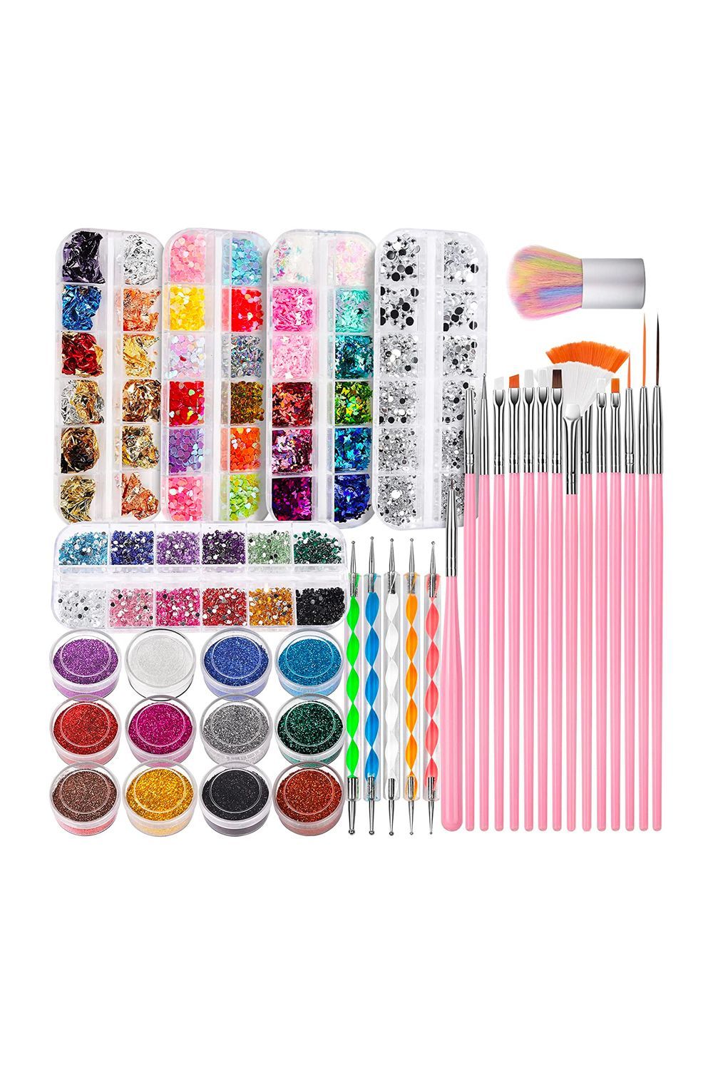 Nail Art Brush Acrylic UV Gel Brushes Dotting Pen Liner Tools Kit - Set of  8 Brand | Digital Shoppy — digitalshoppy.in