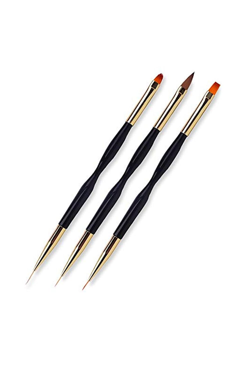 Nail Art Liner Brushes Set, 6Pcs Nail Art Design Brush Striping Thin Long  Lines Dotting Drawing Pen, UV Gel Polish Painting Metal Handle Striper