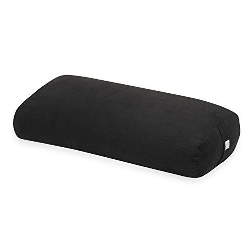 Yoga Bolster Long Meditation Pillow Cushion in Black