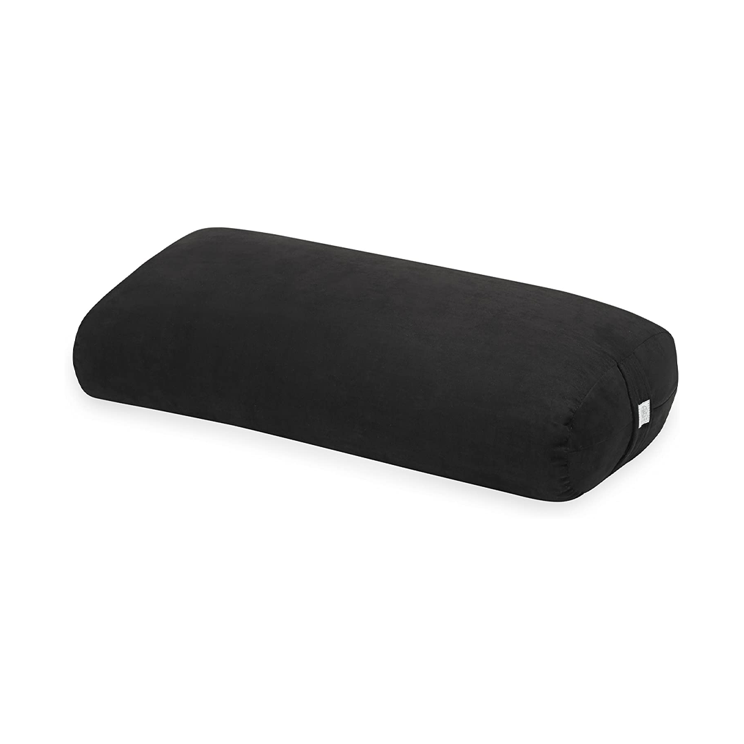 Supportive Rectangular Yoga Bolster 2 Luxurious eco-Suede Pillow Covers with Carry Handle Includes Carry case Pure Siesta Bolster Pillow for Restorative Yoga 
