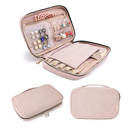 Details about   Travel Jewelry Storage Carrying Case Layer Jewelry Organizer Bag Pu Leather 