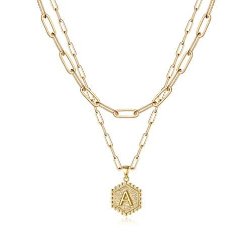 Dainty Layering Initial Necklaces for Women